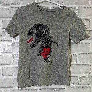 4/$20 George Gray T-Rex Graphic Kids valentines Tee, size 6 love bites